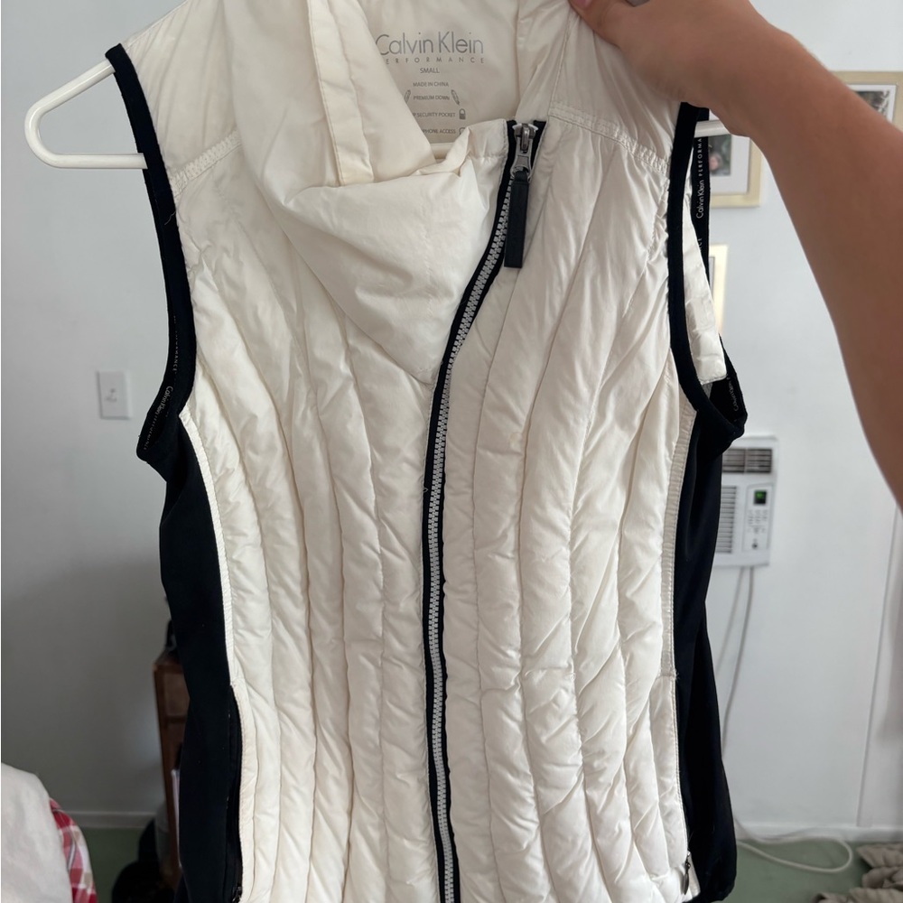 Calvin Klein Cream Quilted Vest